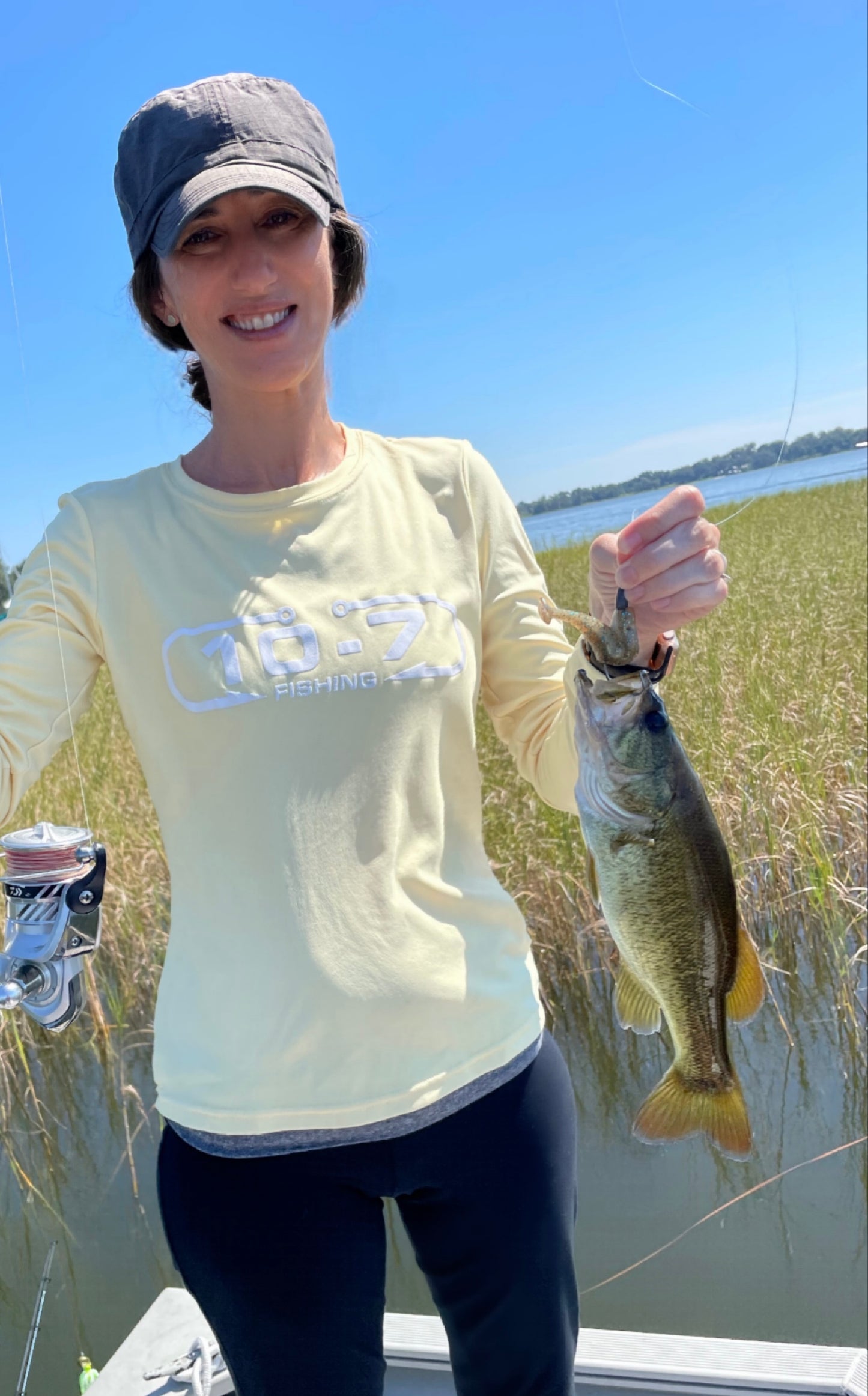 Pastel yellow woman's fishing shirt