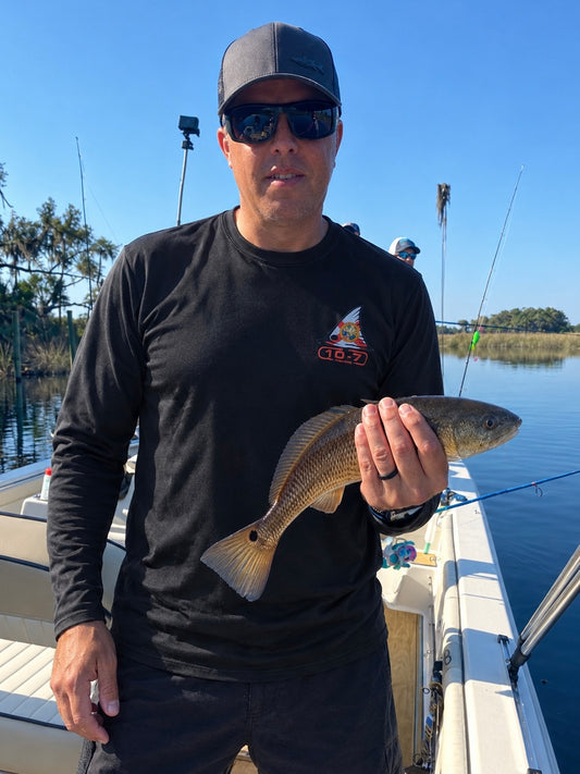 Florida Flag Redfish logo black long sleeve short