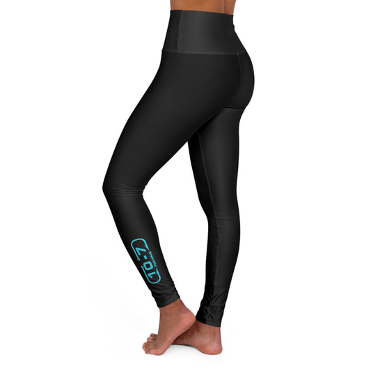 Teal logo High Waisted Leggings