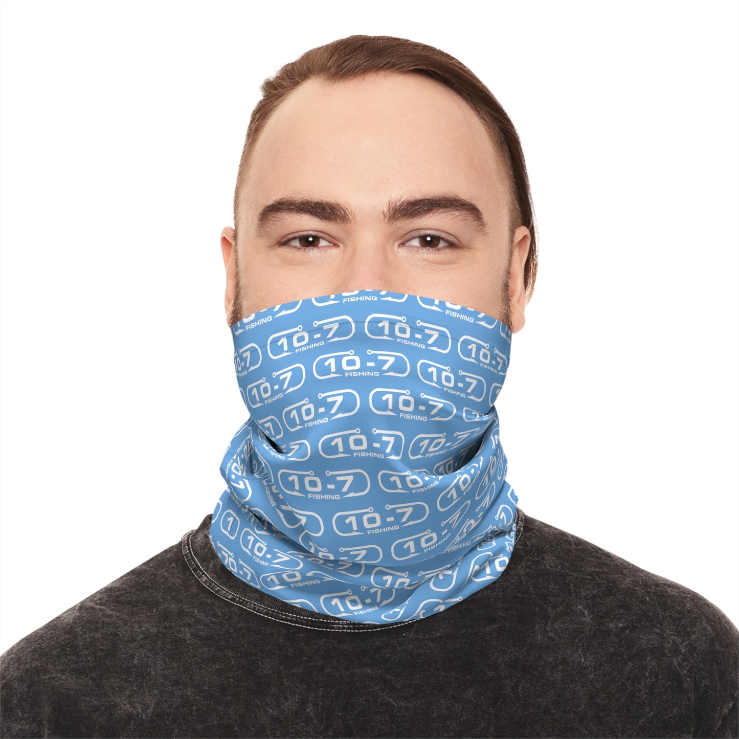 Blue with white logo Lightweight Neck Gaiter