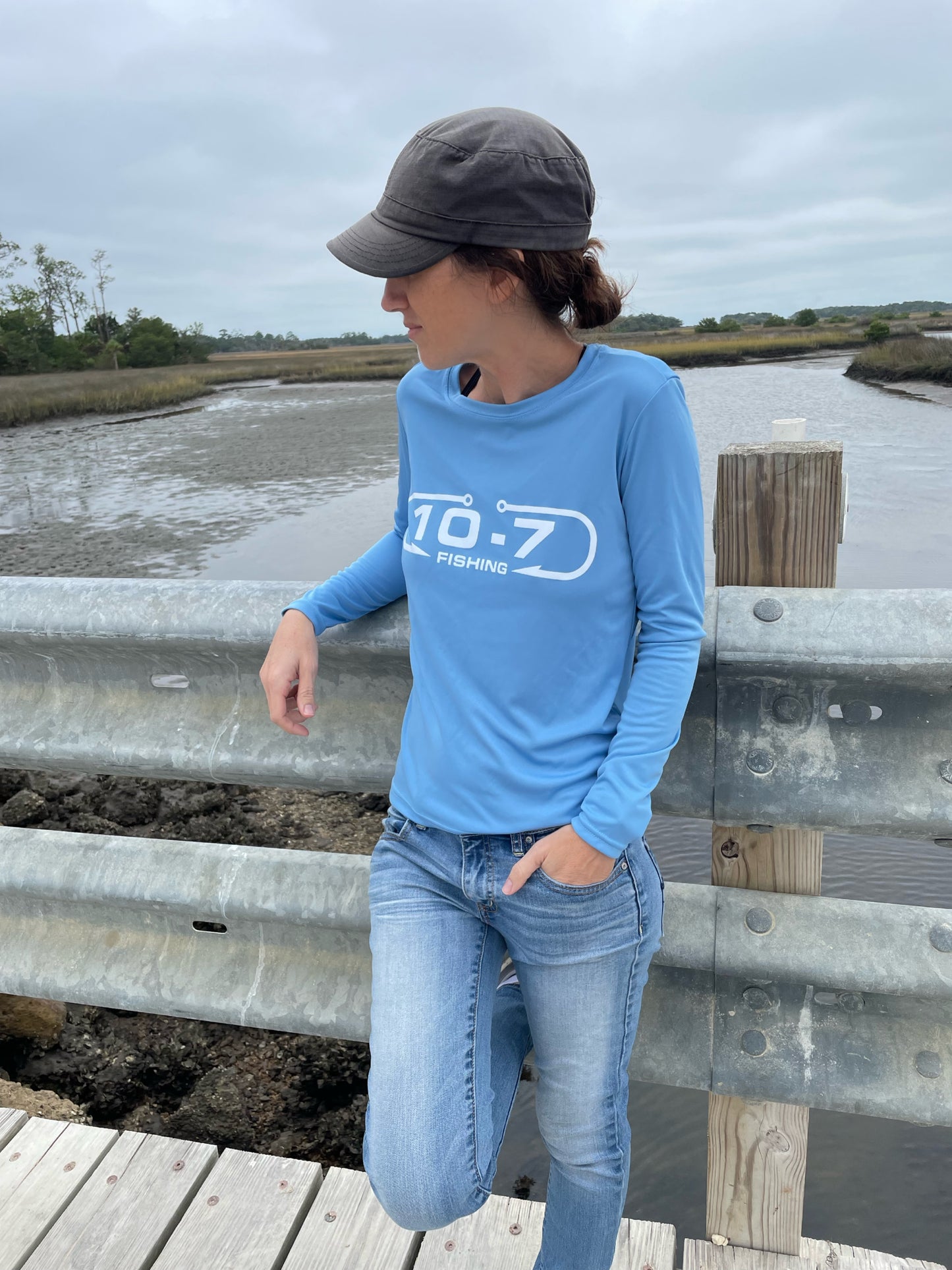 Light Blue woman's fishing shirt