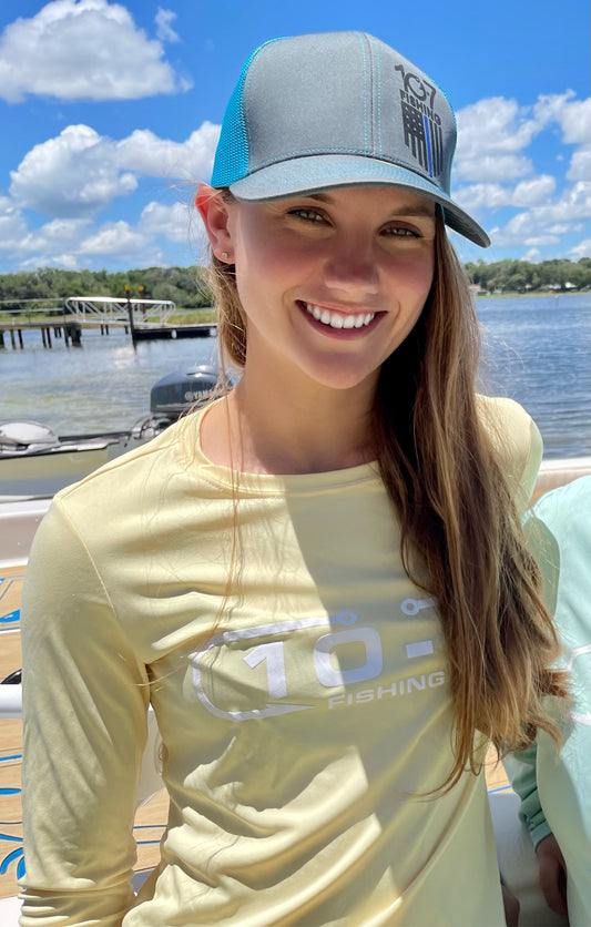 Pastel yellow woman's fishing shirt