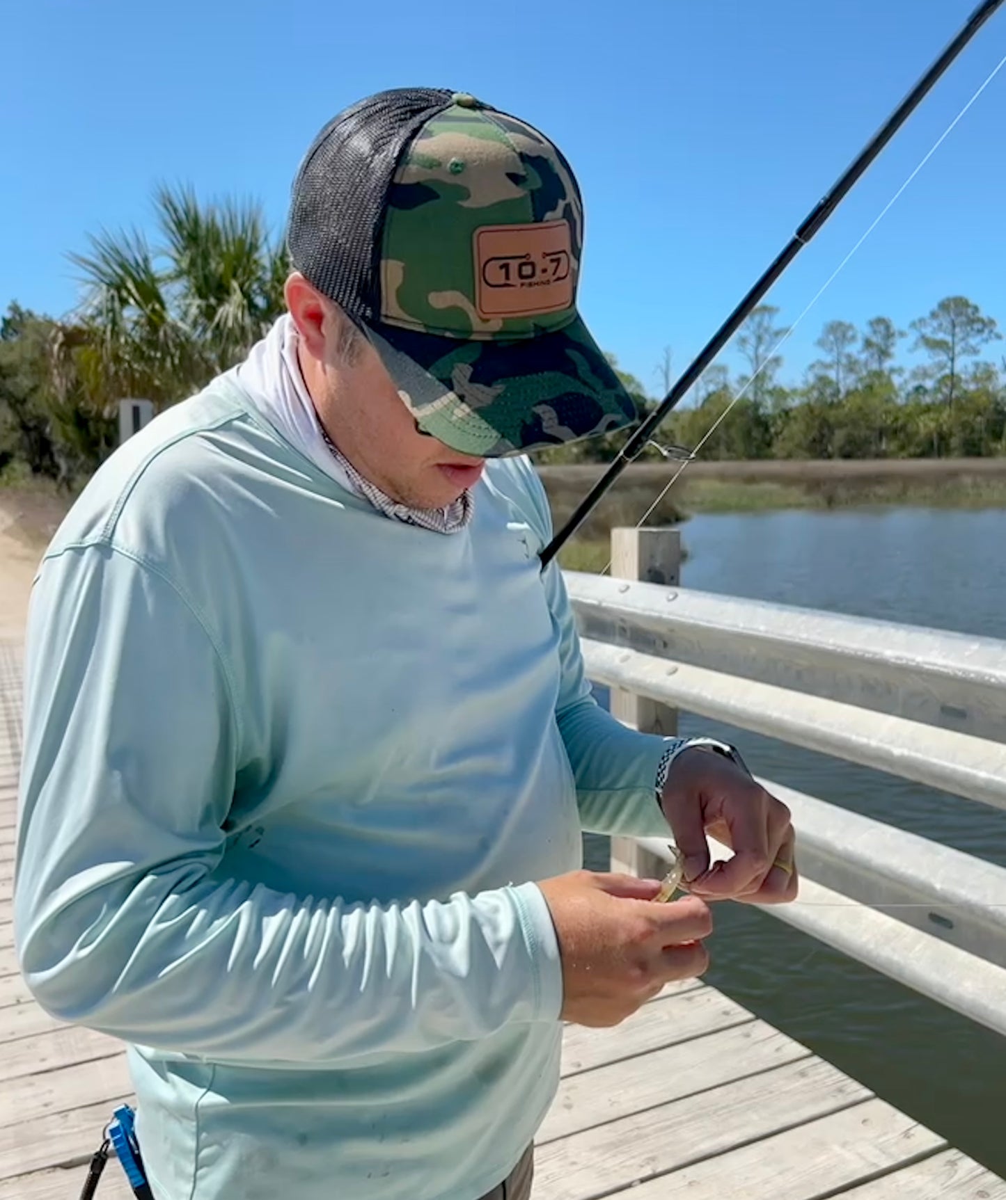 Camo and Black hat